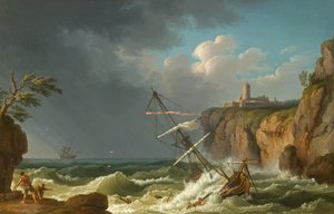 Un naufragio de Jacob Philippe Hackert